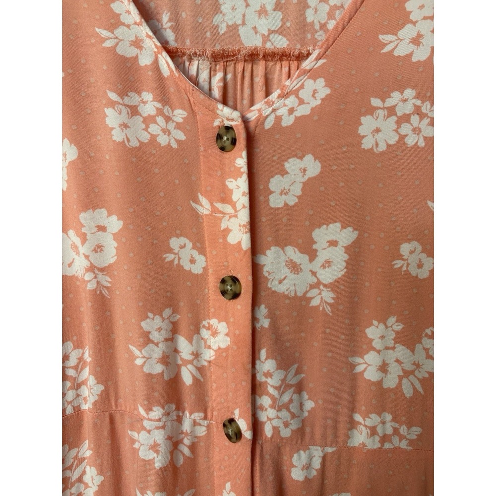 Payton & Parker Coral Floral Maxi Kentucky Derby Dress Sz M Cottagecore Romantic - Picture 5 of 14